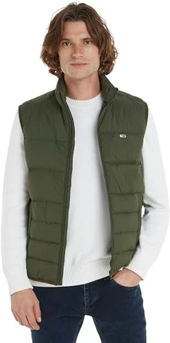 Men's Light Quilted Down Gilet, Green (Fatigue Green), M