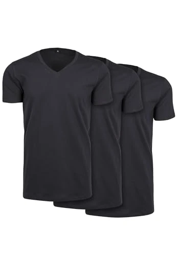 Men's Light T-Shirt V-Neck 3-Pack 100% Cotton, Navy, L