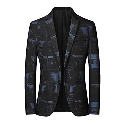 Men's Lightweight Blazer Regular Fit Casual Business Smart Suit Jacket Fashionable Blazer Men Slim Fit Lapel Loose Fit Date Men's Blazers