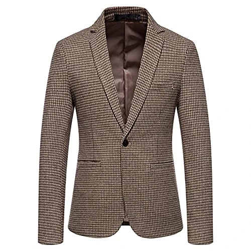 Men's Lightweight Blazer Regular Fit Casual Business Smart Suit Jacket Loose Fit Spring Shirts for Men v Neck Fashionable Holiday Men's Blazers