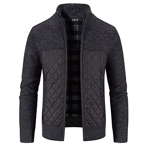 Men's Lightweight Bomber Jackets Windproof Bomber Jackets Unisex Pattern Loose Fit Breathable Heavy Cotton Crew Neck Zip-Front Stretch with Pockets Magnetic SKI Jacket Mens