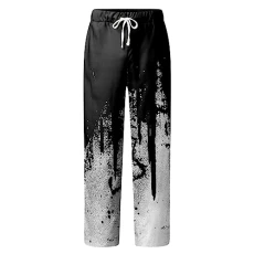 Men's Lightweight Breathable Men's Trousers Four Seasons Fashionable Print Daily Baggy Men's Trousers Mid Waist Comfortable House Trousers with Drawstring Casual Trousers for Long Loose Relaxation Men's Lightweight Breathable Men's Trousers Four Seasons Fashionable Print Daily Baggy Men's Trousers Mid Waist Comfortable House Trousers with Drawstring Casual Trousers for Long Loose Relaxation
