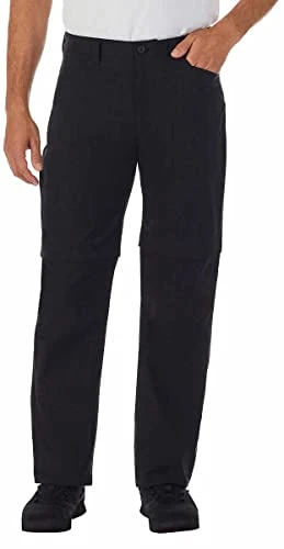 Mens Lightweight Convertible Pant (36Wx34L, Black)