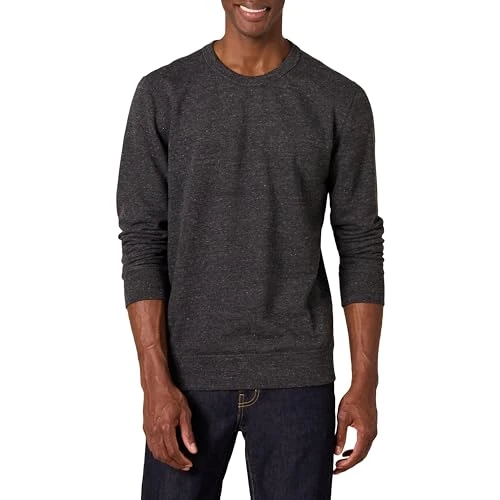 Men's Lightweight French Terry Crewneck Sweatshirt (Available in Big & Tall), Charcoal Heather, M