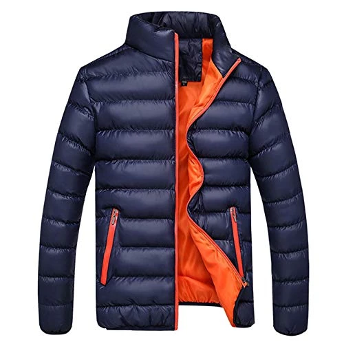 Men's Lightweight Packable Puffer Jacket Warm Winter Thicken Parka Jackets Full-Zip Water-Resistant 