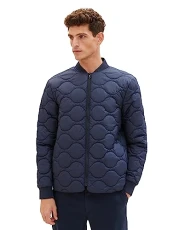 Men's Lighweight Bomber Jacket with Quilting, 10668-sky Captain Blue, L