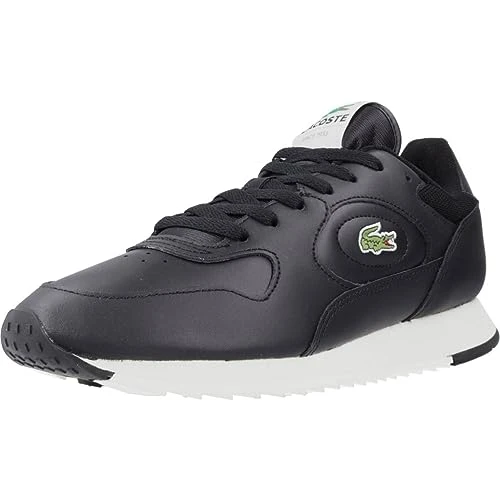 Mens Line Track Runners Black/Off White 10 (44.5)
