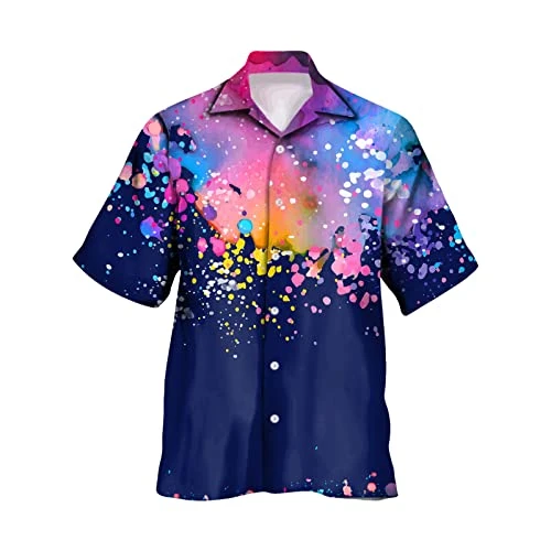 Men's Linen Shirt Short Sleeve Summer Shirt Men Casual Shirt with Breast Pocket Regular Fit Men Shirts tee Shirts Mens Designer Mens Golf Polo t Shirts Mens Ribbed Vest Tank (Blue, S)
