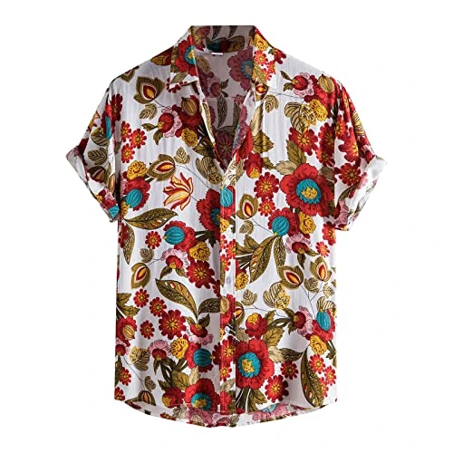 Mens Linen Shirts Long Sleeve,Printed Shirt Hawaiian T Shirt Mens Christmas Shirts Long Sleeve Mens 