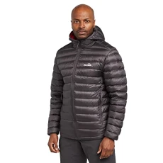 Men’s Loch Down Hooded Jacket with Ripstop Fabric & 90/10 650 Fill Power Down, Water Repellent (UK, Alpha, XXL, Regular, Regular, Grey)
