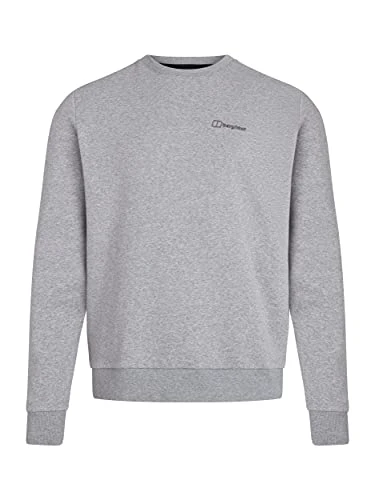 Men's Logo Crew, Grey Marl, M