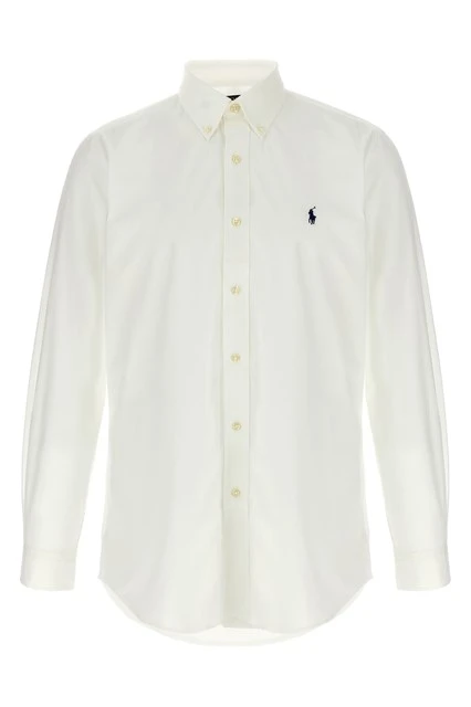 Mens Logo embroidery shirt White Size