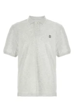 Mens Logo piqu? polo shirt Gray Size