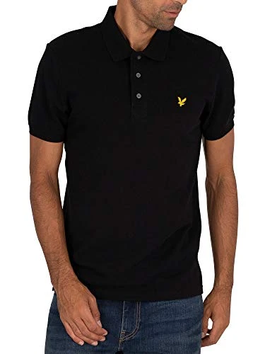 Mens Logo Polo Shirt Short Sleeve Jet Black M