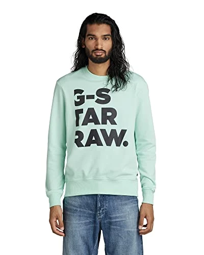 Men's Logo Raw. Crew Neck Sweatshirt, Bold: Mint, XS