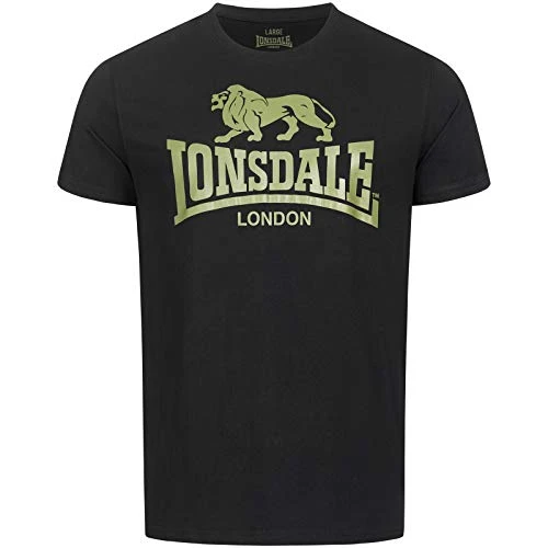 Men's Logo T-Shirt, Black/Olive, S