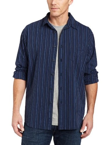 Mens Long Sleeve 3 in 1 Mitch Stripe Shirt, Blue, XL