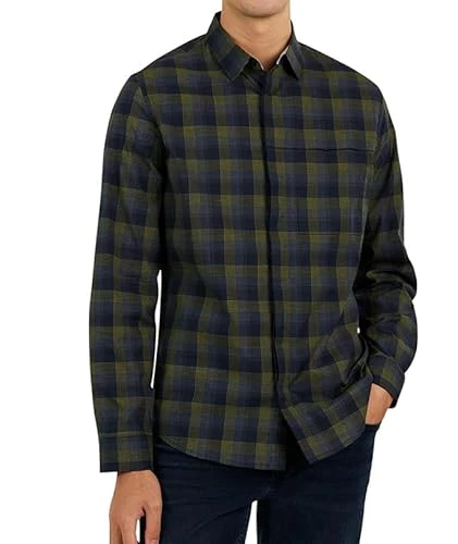 Men's Long Sleeve Button Down Shirt - Premium Soft Mens Casual Button Up Shirts | Plaid Shirts for Men