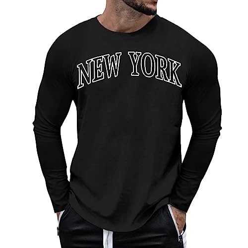 Men's Long-Sleeve ComfortSoft T-Shirt Soild Mens V Neck T Shirts Fitted Mens Shirts Adjustable Outdoor Top UPF 50+ Mens Tropical Beach Shirts Black