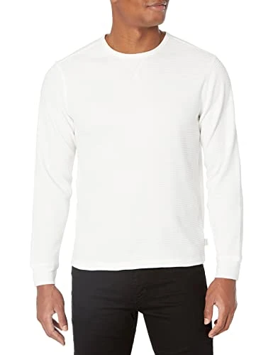 Men's Long Sleeve Hudson Waffle Crew, Salt White, XXL