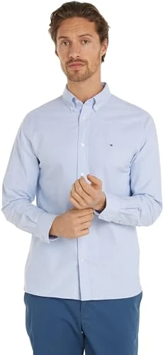 Men's Long Sleeve Oxford Shirt, Blue (Cloudy Blue), M