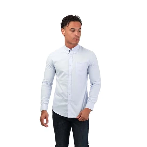 Men's Long Sleeve Oxford Shirt in Blue