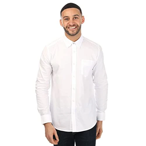 Men's Long Sleeve Oxford Shirt in White