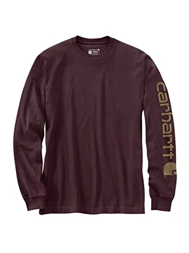 Mens Long Sleeve Rib Knit Crew Neck Signature Logo T-Shirt