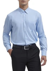 Men's Long Sleeve Shirt for Men Regular Fit Business Dress Blue Shirt Casual Bamboo Fiber Non Iron Shirt with Pocket,2XL Men's Long Sleeve Shirt for Men Regular Fit Business Dress Blue Shirt Casual Bamboo Fiber Non Iron Shirt with Pocket,2XL