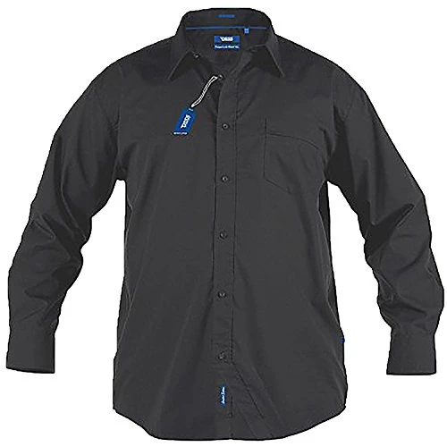 Mens Long Sleeve Shirts -Corbin - Black - 5XL