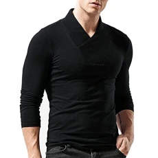 Mens Long Sleeve T Shirt Long Sleeve Polo Shirts Mens Deals Men's Autumn And Winter Top V Neck Solid Color Comfortable Top Long Sleeved Slim Top Bottoming Blouses Mens Dress Shirts French (Black, XXL) Mens Long Sleeve T Shirt Long Sleeve Polo Shirts Mens Deals Men's Autumn And Winter Top V Neck Solid Color Comfortable Top Long Sleeved Slim Top Bottoming Blouses Mens Dress Shirts French (Black, XXL)