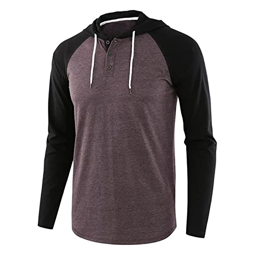 Mens Long Sleeve T Shirt Long Sleeve Polo Shirts Mens Fashion Casual Color Matching Raglan Sleeves D