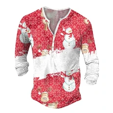 Mens Long Sleeve T Shirt Long Sleeve Polo Shirts Mens Full Sleeve T Shirt for Men with Collar Mens Fashion Casual Cotton Christmas Little Printed Short Sleeve T Shirt Cute Shirts Summer (White, 3XL)