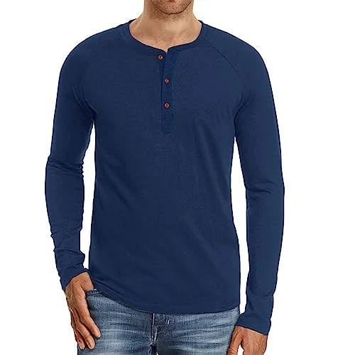 Mens Long Sleeve T Shirt Long Sleeve Polo Shirts Mens Full Sleeve T Shirt for Men with Collar Mens L