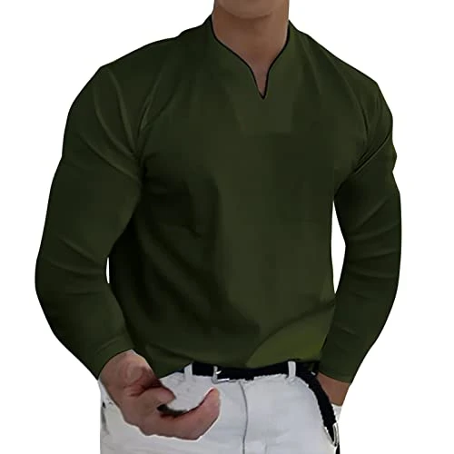 Mens Long Sleeve T Shirt Long Sleeve Polo Shirts Mens Personalized T Shirts for Him Men Spring Sprin