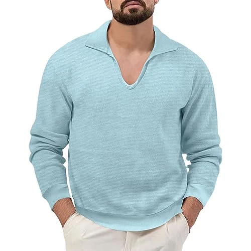 Mens Long Sleeve T Shirt Long Sleeve Polo Shirts Mens White Elastic Deals Men's Fashion Autumn And W