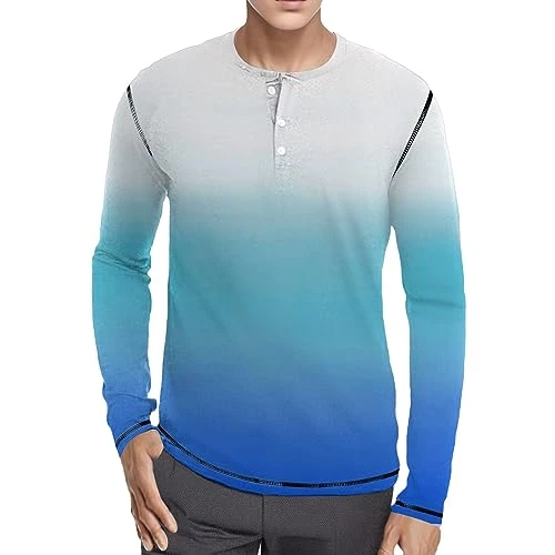 Mens Long Sleeve T Shirt Long Sleeve Polo Shirts Mens White Elastic Fashionable Casual and Comfortab