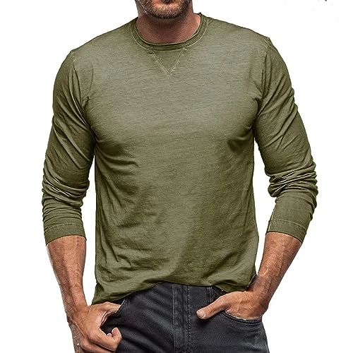 Mens Long Sleeve T Shirt Long Sleeve Polo Shirts Mens White Elastic Men's Fashion Spring and Summer 