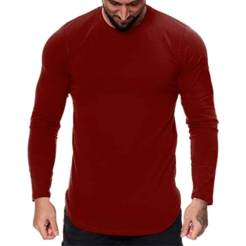 Mens Long Sleeve T Shirt Long Sleeve Polo Shirts Mens White Tee Shirt Mens Fashion Casual Sports Fit