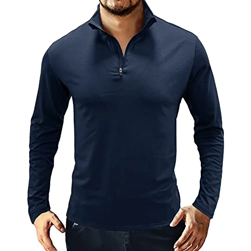 Mens Long Sleeve T Shirt Long Sleeve Polo Shirts Mens White Tee Shirt Mens Male Summer Casual Solid 