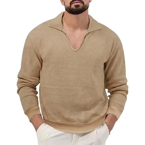 Mens Long Sleeve T Shirt Long Sleeve Polo Shirts Mens White Tee Shirt Mens's Fashion Autumn and Wint