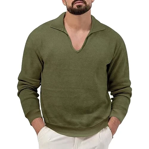 Mens Long Sleeve T Shirt Long Sleeve Polo Shirts Mens Work Polo Shirts for Men's Fashion Autumn and 