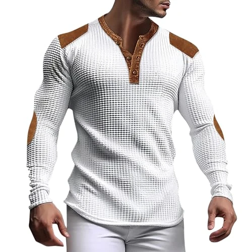 Mens Long Sleeve T Shirt Long Sleeve Polo Shirts Mens's Fashion Spring and Autumn Casual Long Sleeve