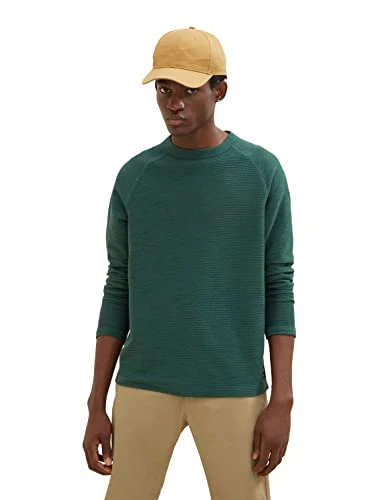 Men's Long-Sleeved Shirt in Melange Look 1033923, 30828 - Explorer Green Melange, L