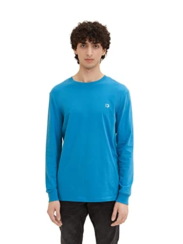 Men's Long-Sleeved Shirt with Print 1033932, 30095 - Sublime Teal Blue, L