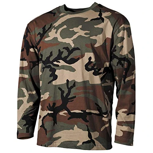 Men's Long Sleeved T-Shirt Woodland Size L