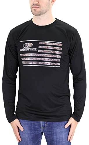 Men's Longsleeve Performance Shirt,, Black, XL