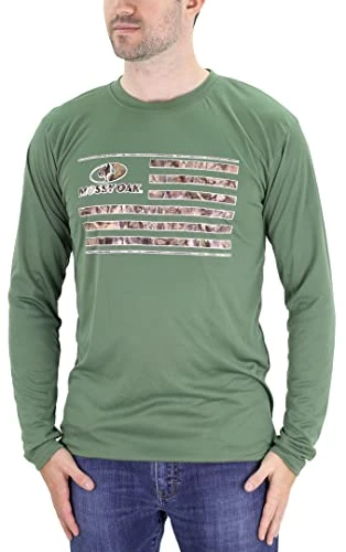 Men's Longsleeve Performance Shirt,, Green, Large