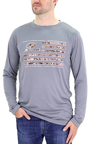 Men's Longsleeve Performance Shirt,, Grey, Large