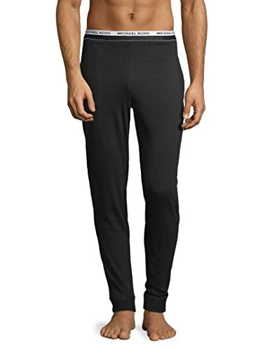 Men`s Lounge Jogger Pants (Black(9S95P10621)/White, X-Large)